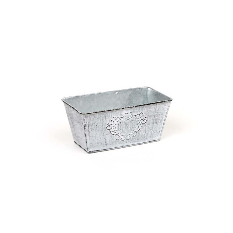 sz&ouml;gletes sz&iacute;vmint&aacute;s cink t&aacute;l antikolt feh&eacute;r 17x9,5x8cm