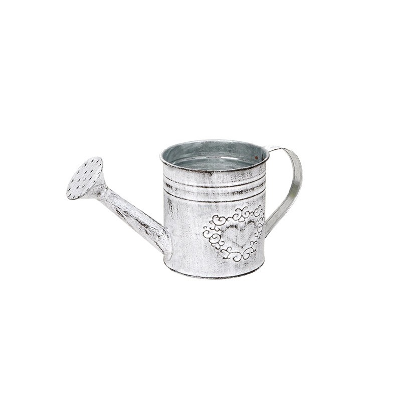 sz&iacute;vmint&aacute;s cink locsol&oacute;kanna antikolt feh&eacute;r 30x13x14cm