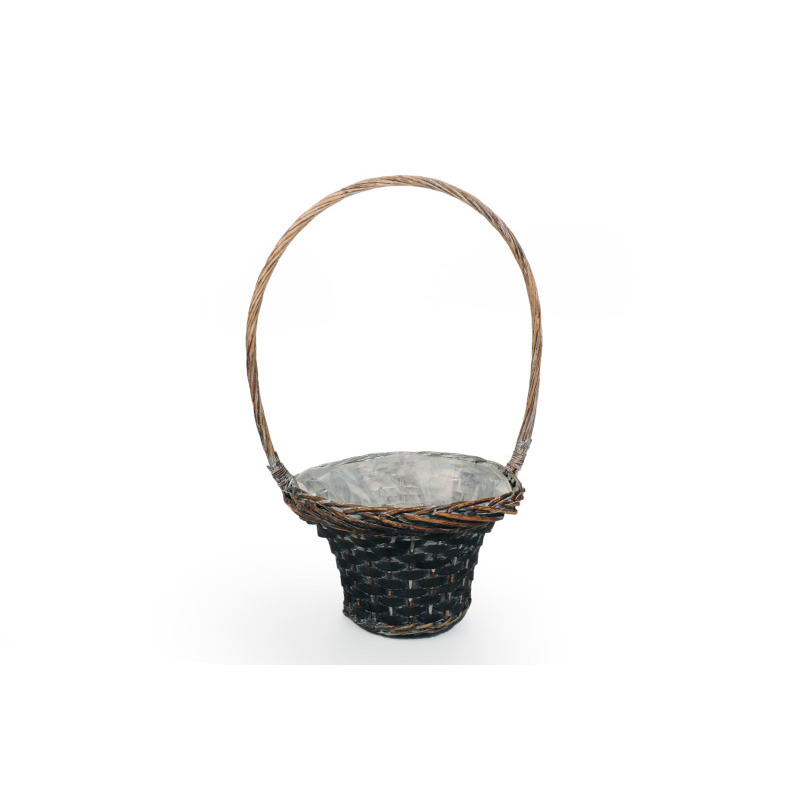 vastagperemes has&iacute;tott fa f&uuml;les kos&aacute;r antikolt barna 33x22/65cm