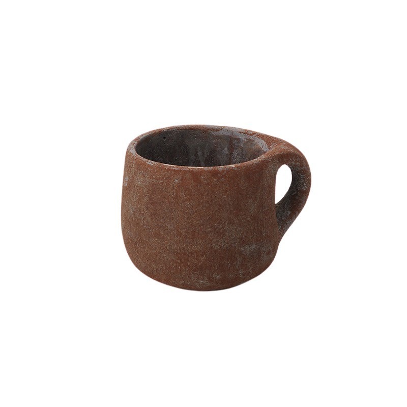 kő csésze rozsdabarna 15,5x 12,5x11cm