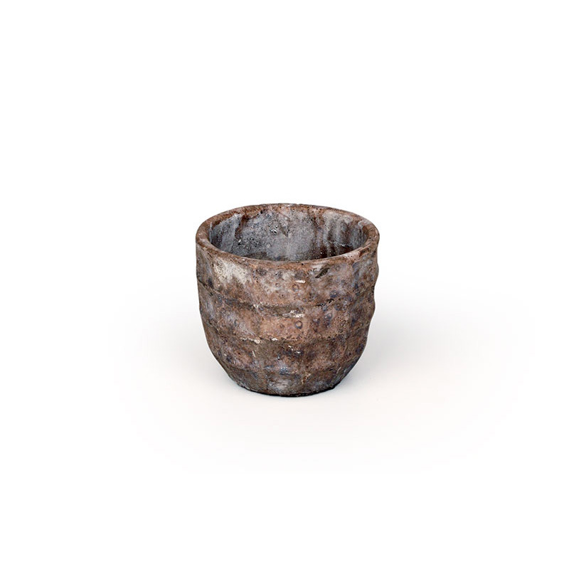 Rustic kőkasp&oacute; antikolt barna 10x8,5cm