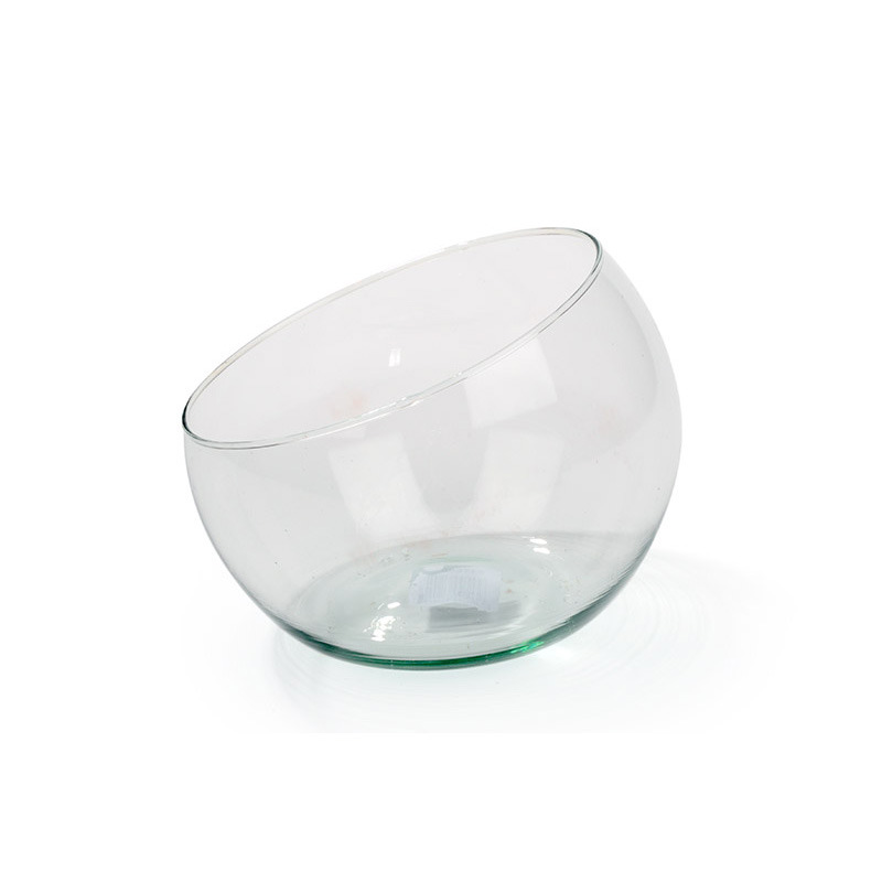 csapott tetejű &uuml;veg g&ouml;mb 17x 7,5/12cm