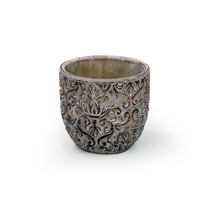 Toscana cement kasp&oacute; antikolt barna 14x13cm