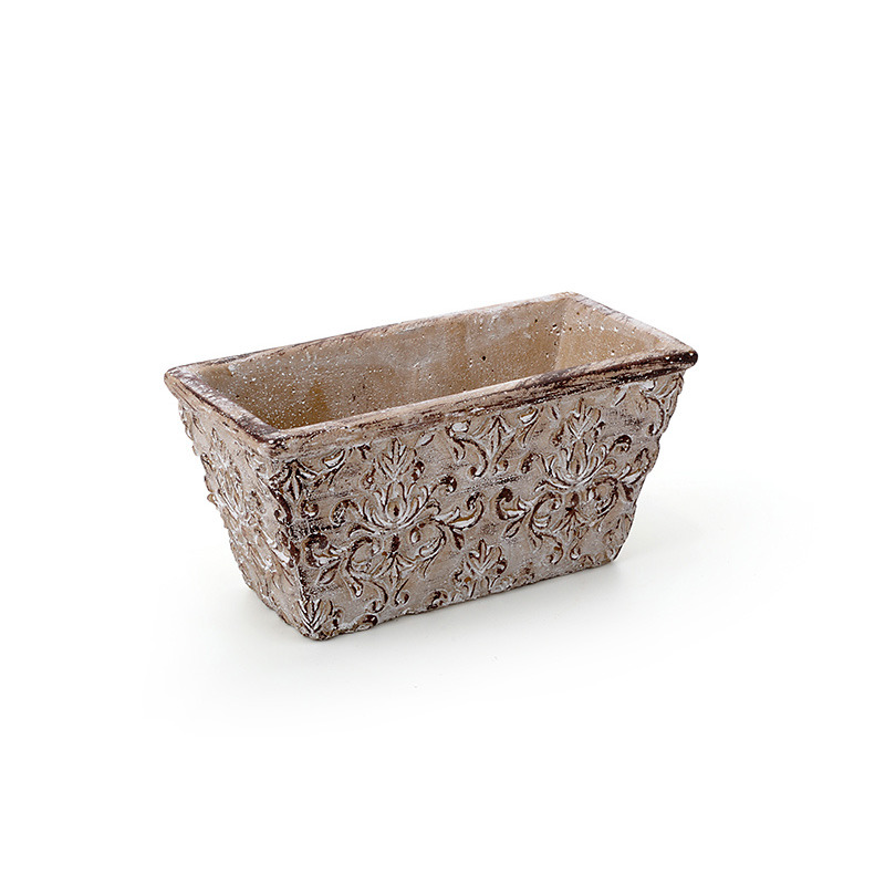 sz&ouml;gletes Toscana cement t&aacute;l antikolt barna 19x9x9cm