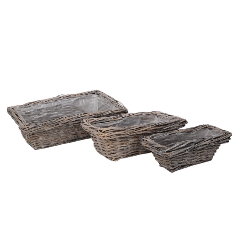 sz&ouml;gletes has&iacute;tott vessző t&aacute;l szett sz&uuml;rke 48x27x15cm S/3