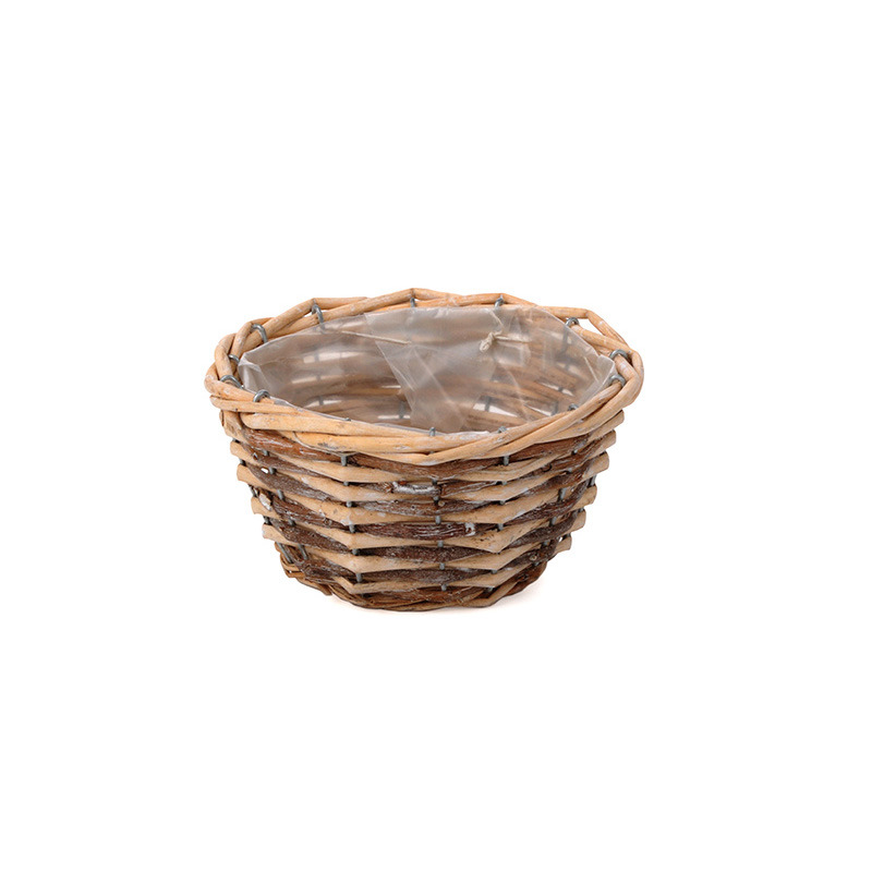 hasított vessző tál natúr-szür ke 15x8cm