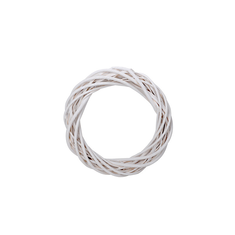 has&iacute;tott fa &eacute;s vessző koszor&uacute;alap feh&eacute;r 25x5cm