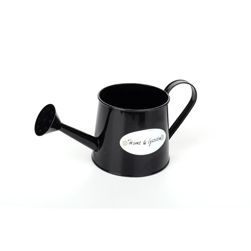 f&eacute;m locsol&oacute;kanna Home&Garden felirattal fekete 26/11x11cm