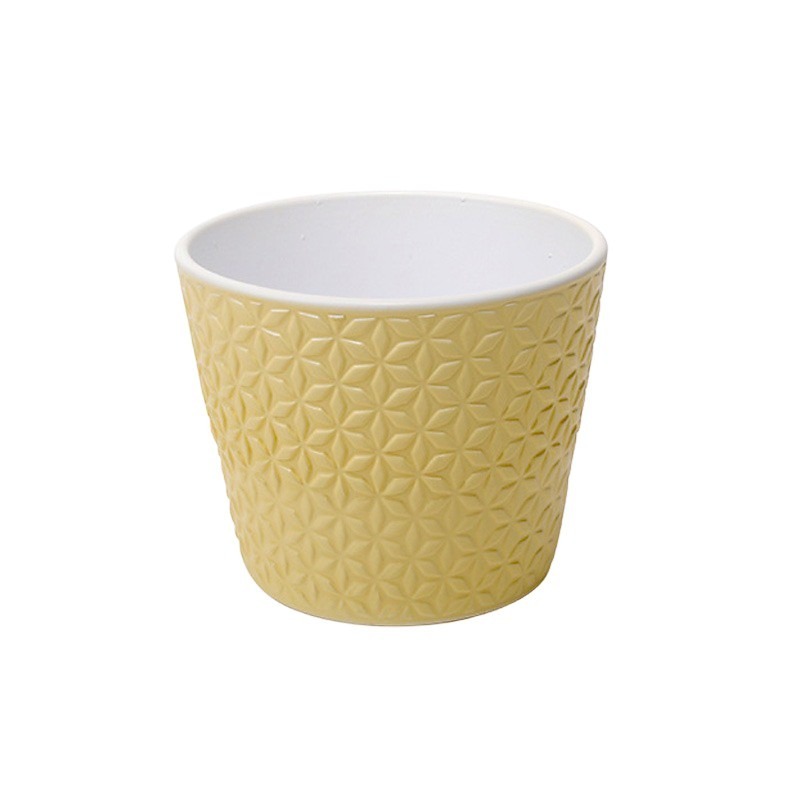 Star kerámia kaspó matt vanília 14cm