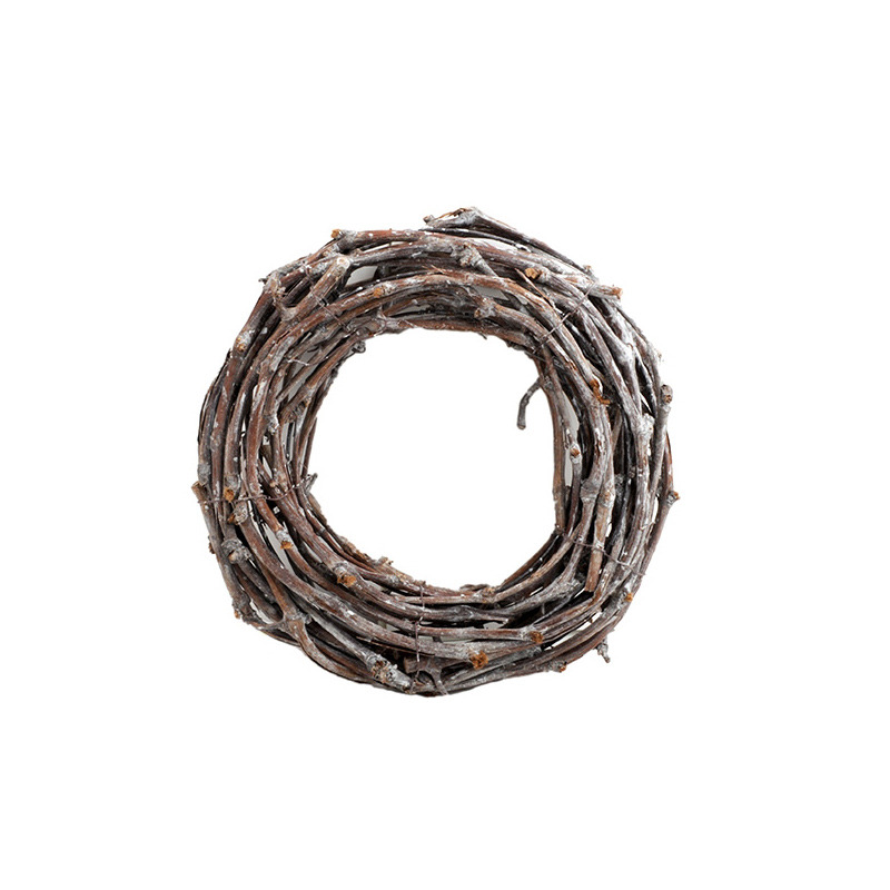 szőlővessző koszor&uacute;alap antikolt sz&uuml;rke 30x7,5cm