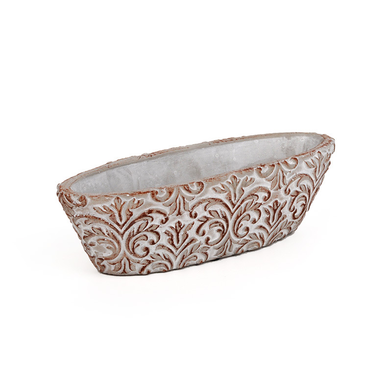 Tendril csónaktál antikolt barna 23,5x8x7cm