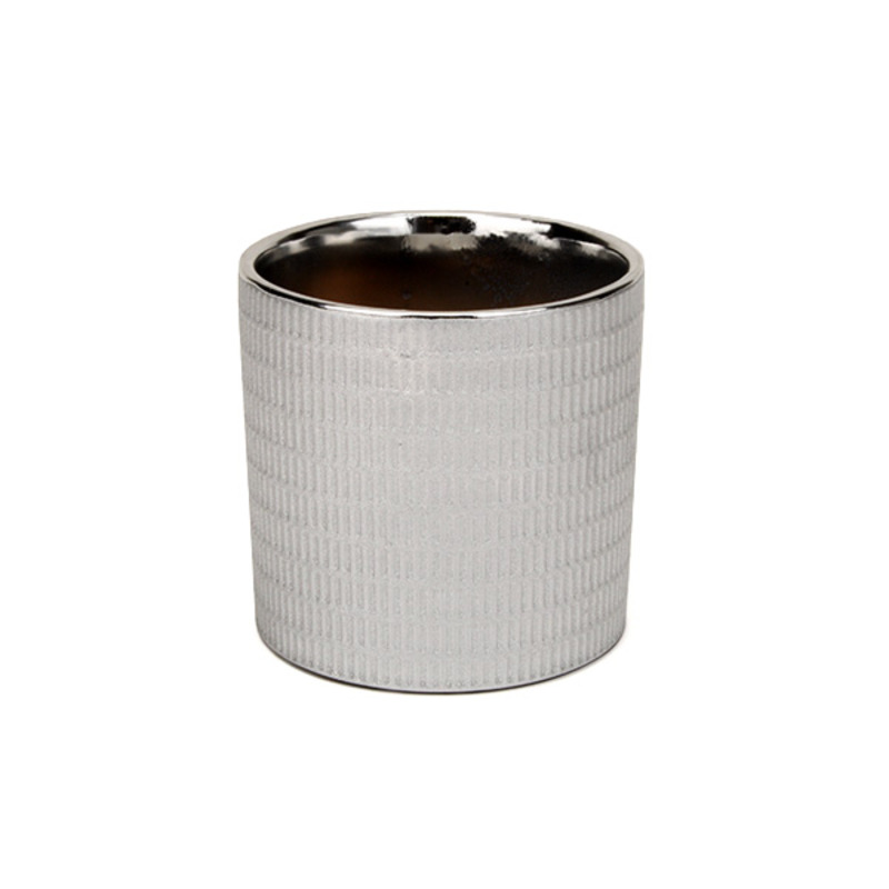 Linea orchidea váza ezüst 13x13cm