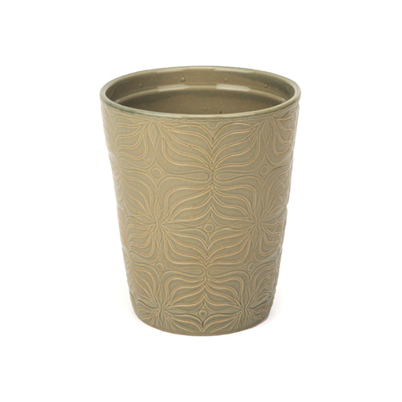 Elenor orchidea váza olajzöld 13,5x16cm