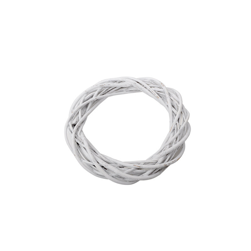 vessző koszorú fehér 24x4cm