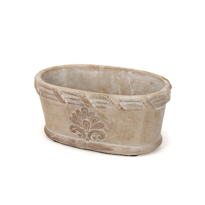 ovális kőtál szürke 20x12x9,5cm