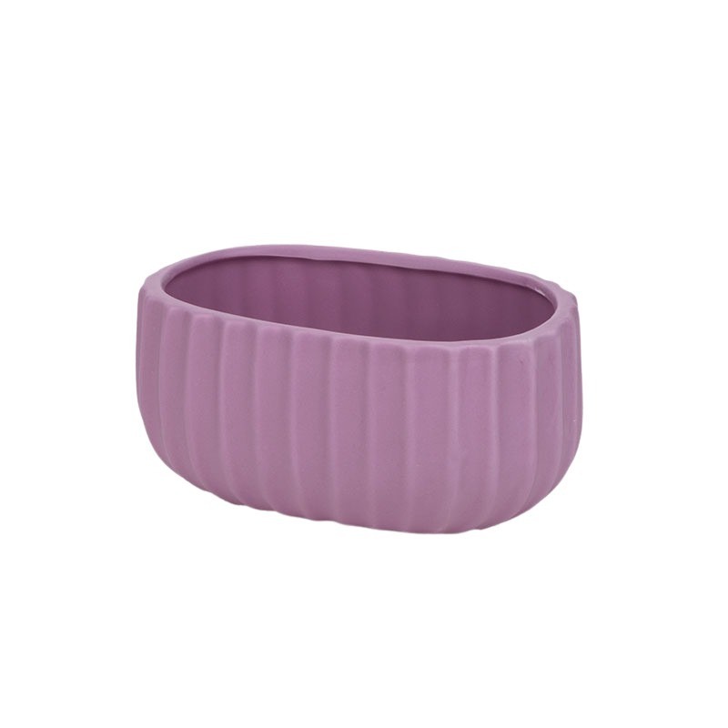 Deco kerámia tál matt rózsaszín 24,5x14,5x11cm