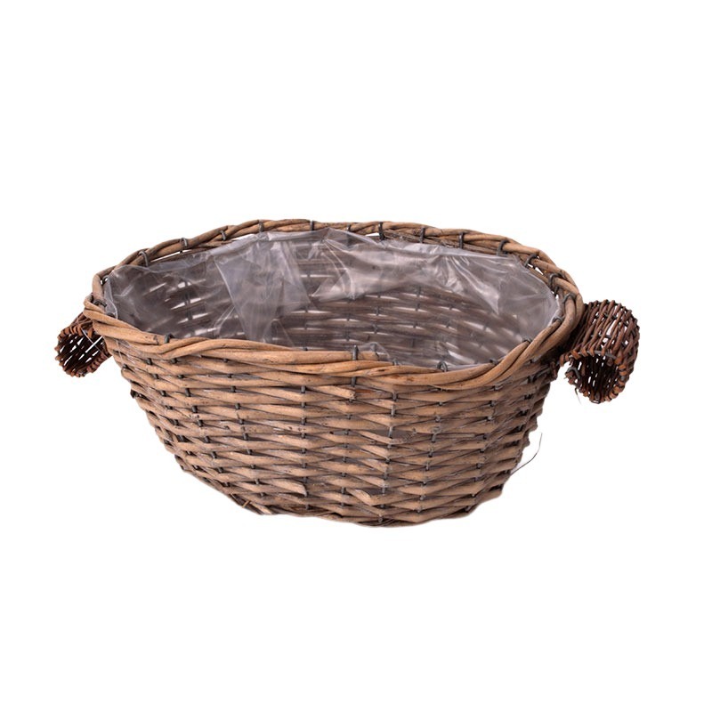 ov&aacute;lis has&iacute;tott vessző t&aacute;l vessző f&uuml;lekkel sz&uuml;rke 30/36x21,5x13cm