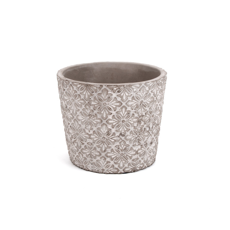 Idris cement kaspó szürke 12,5x10,5cm