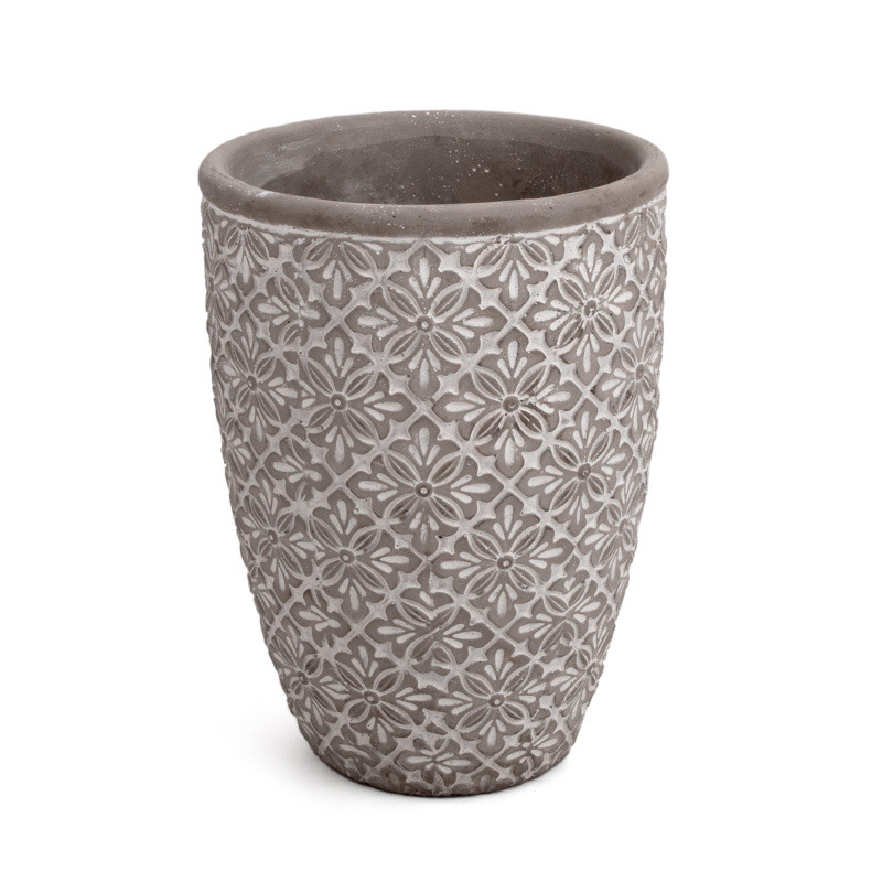 Idris cement orchidea v&aacute;za sz&uuml;rke 14,5x20cm