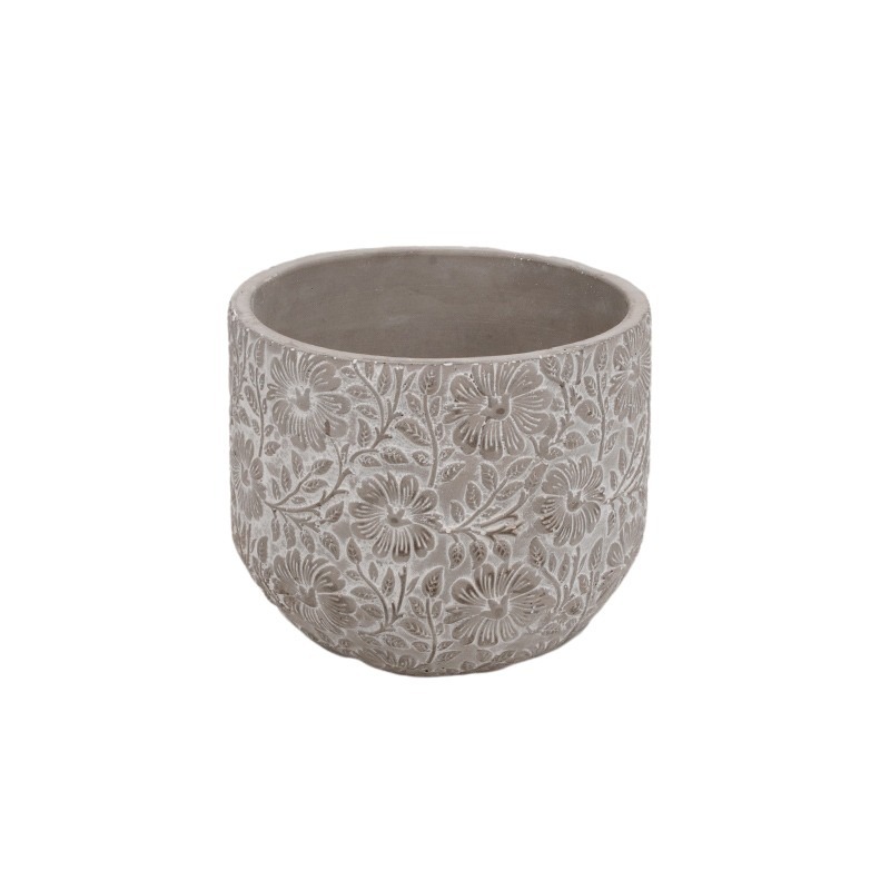 Margaret cement kaspó szürke 14x11,5cm