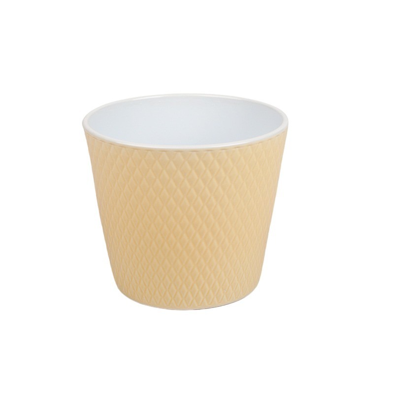 Harlekin kerámia kaspó vanília 14cm