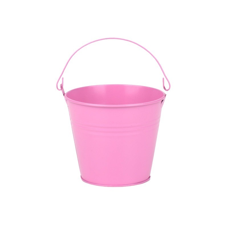 fém vödör rózsaszín 10,2x8,5cm