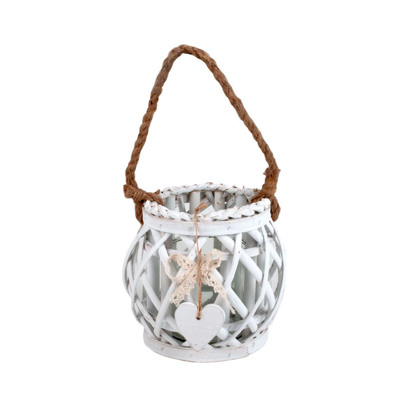 has&iacute;tott fa l&aacute;mp&aacute;s k&ouml;t&eacute;llel, sz&iacute;vvel &eacute;s masnival feh&eacute;r 22x21cm