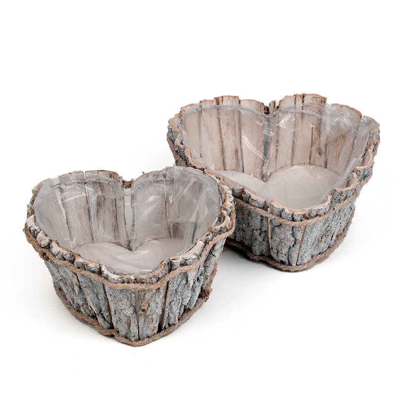 sz&iacute;v alak&uacute; fak&eacute;reg t&aacute;l szett antikolt sz&uuml;rke 35x35x15cm S/2