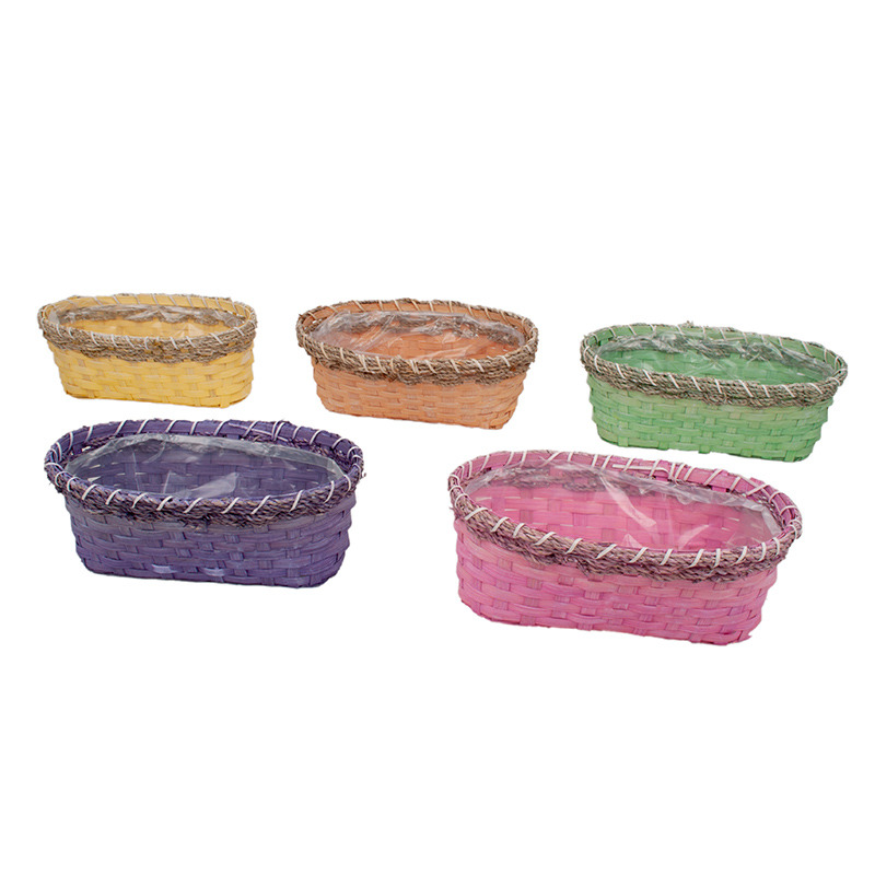 ov&aacute;lis bambusz t&aacute;l mix k&ouml;t&eacute;l peremmel 28x17x11cm