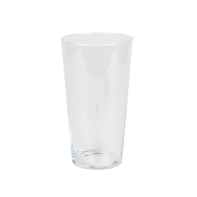 kónikus üveg váza 14x25cm