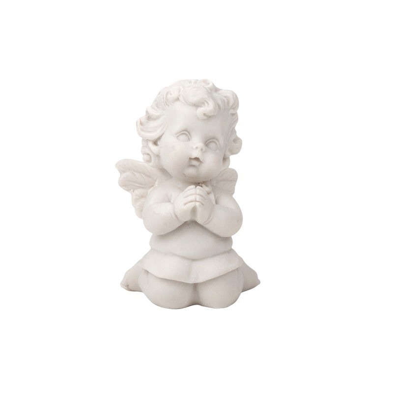 t&eacute;rdelő polirezin angyal feh&eacute;r 5x4x7cm