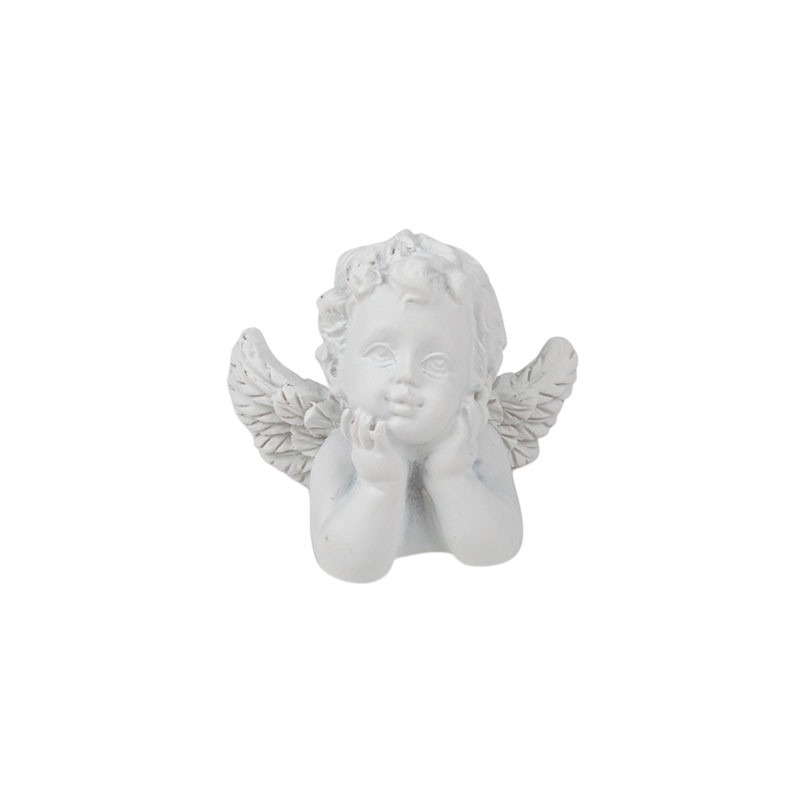 k&ouml;ny&ouml;klő polirezin angyal feh&eacute;r 3,5cm 4db/csomag