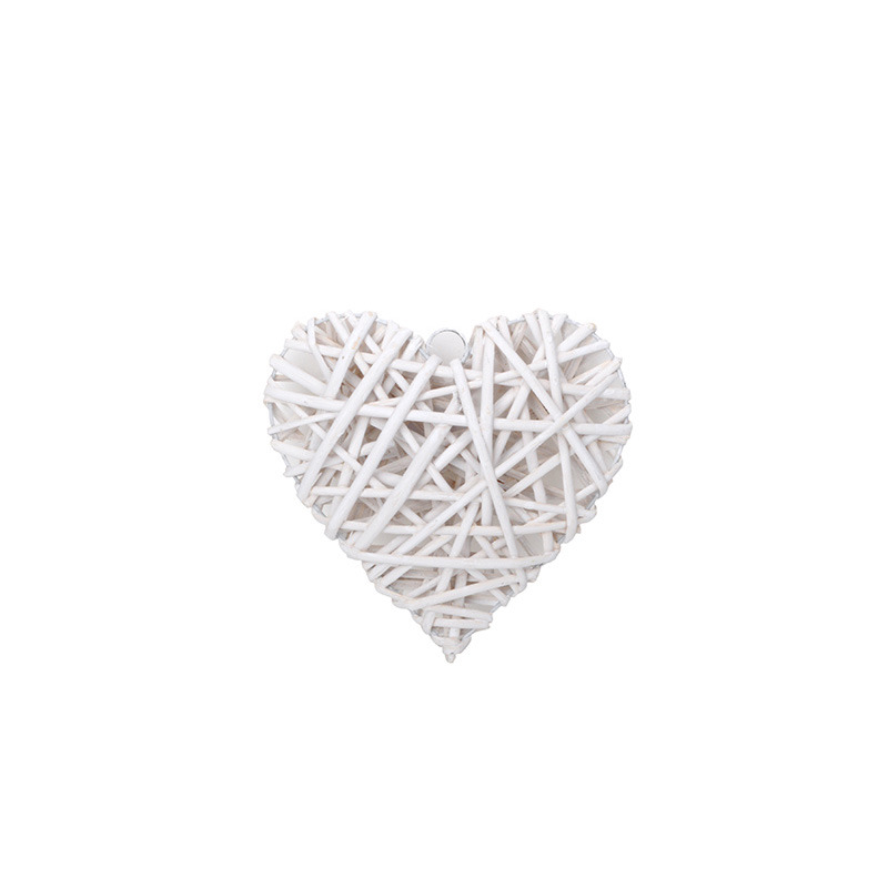 hasított vessző szív fehér 15cm