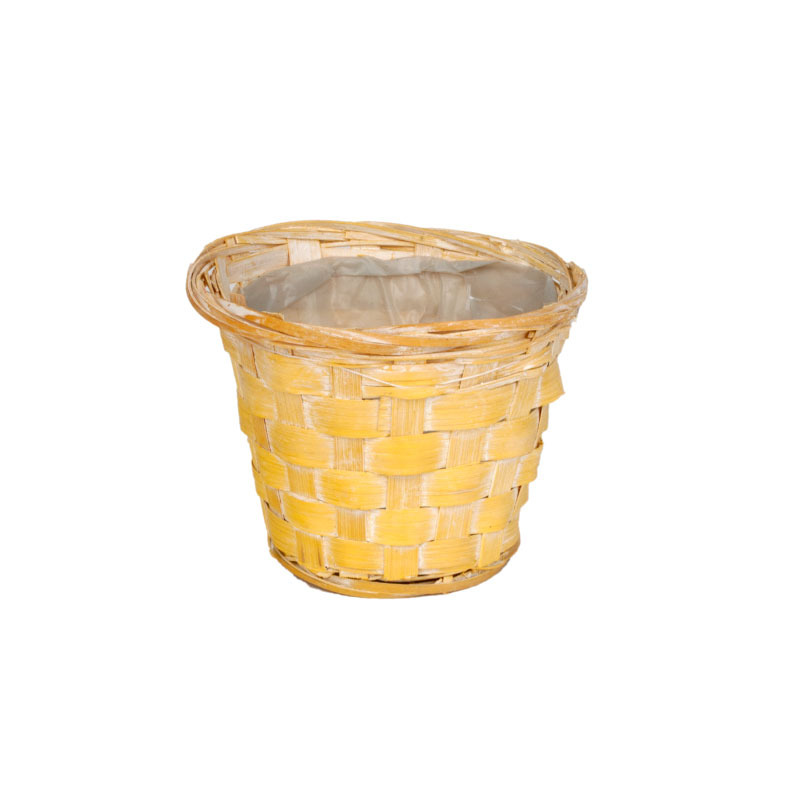 bambusz kaspó sárga 11x8cm