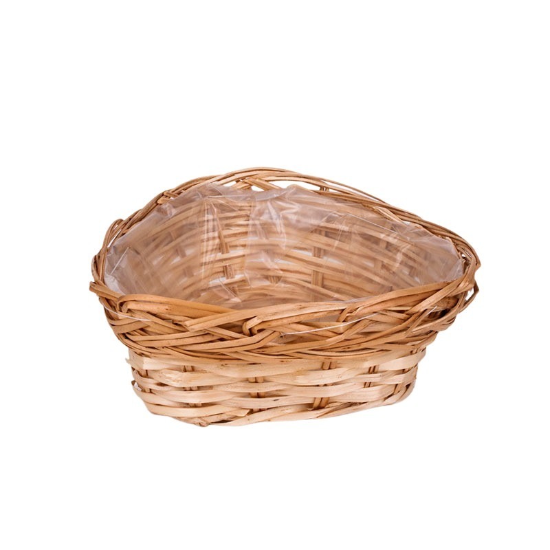 háromszög alakú fonott tál natúr 22x22x9cm