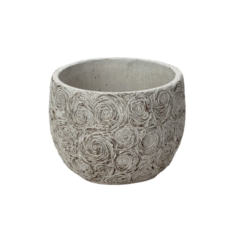 Rose kő gömbkaspó szürke 10,5x9cm