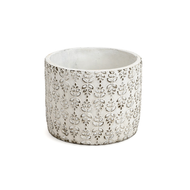 Inca kő hengerkaspó szürke 8,5x7,5cm