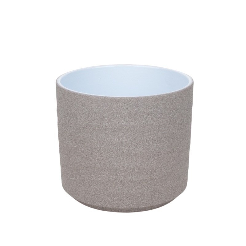 érdes felületű Wave hengerkaspó matt homokszín 12cm