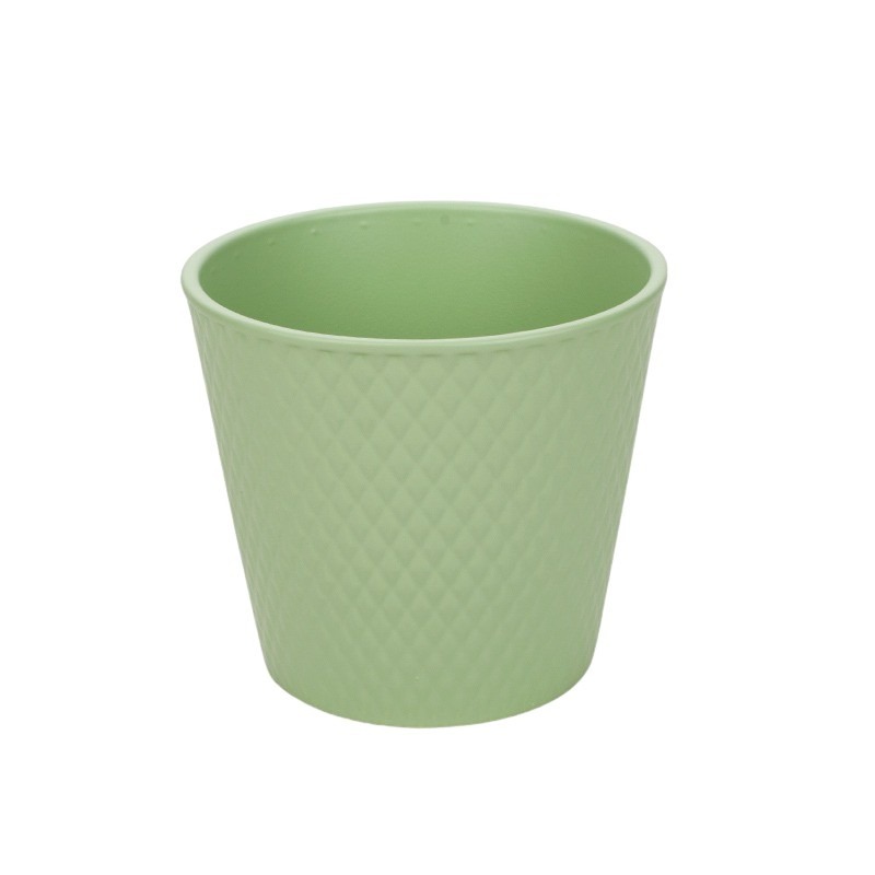 Harlekin kerámia kaspó matt pisztácia 15cm