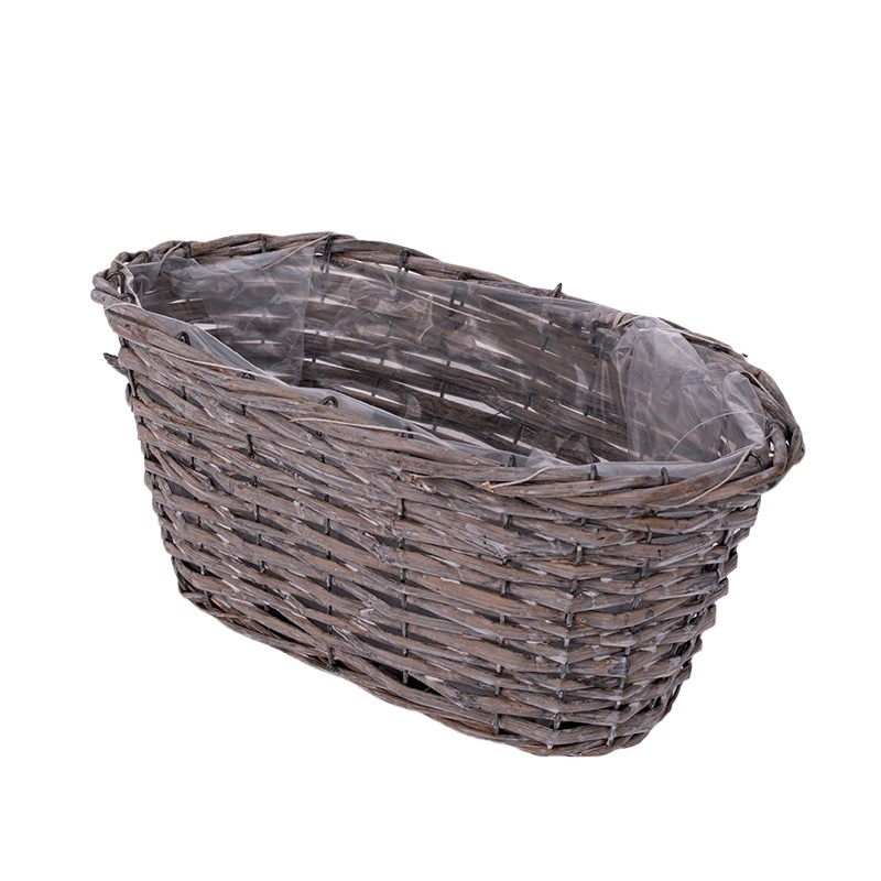 ov&aacute;lis has&iacute;tott vessző t&aacute;l sz&uuml;rke 35x19x15cm