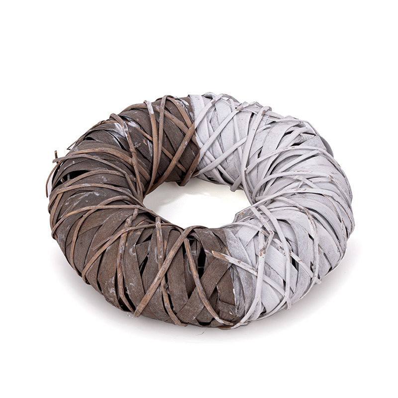 fonott koszorúalap szürke-fehér 29x9cm