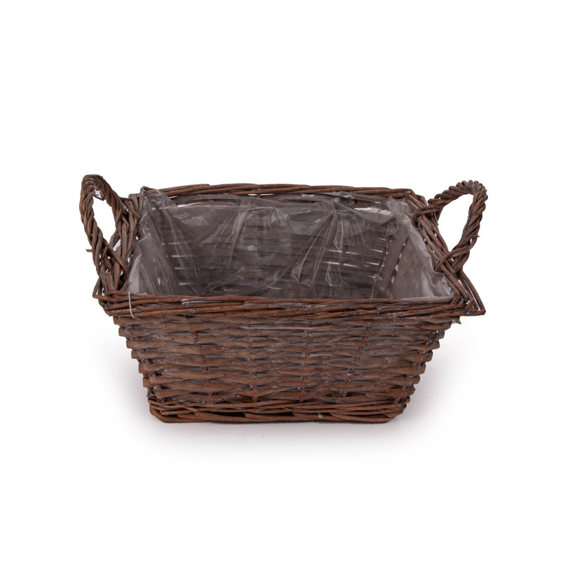 sz&ouml;gletes has&iacute;tott vessző t&aacute;l k&eacute;t f&uuml;llel sz&uuml;rke 26x25x10,5/15cm