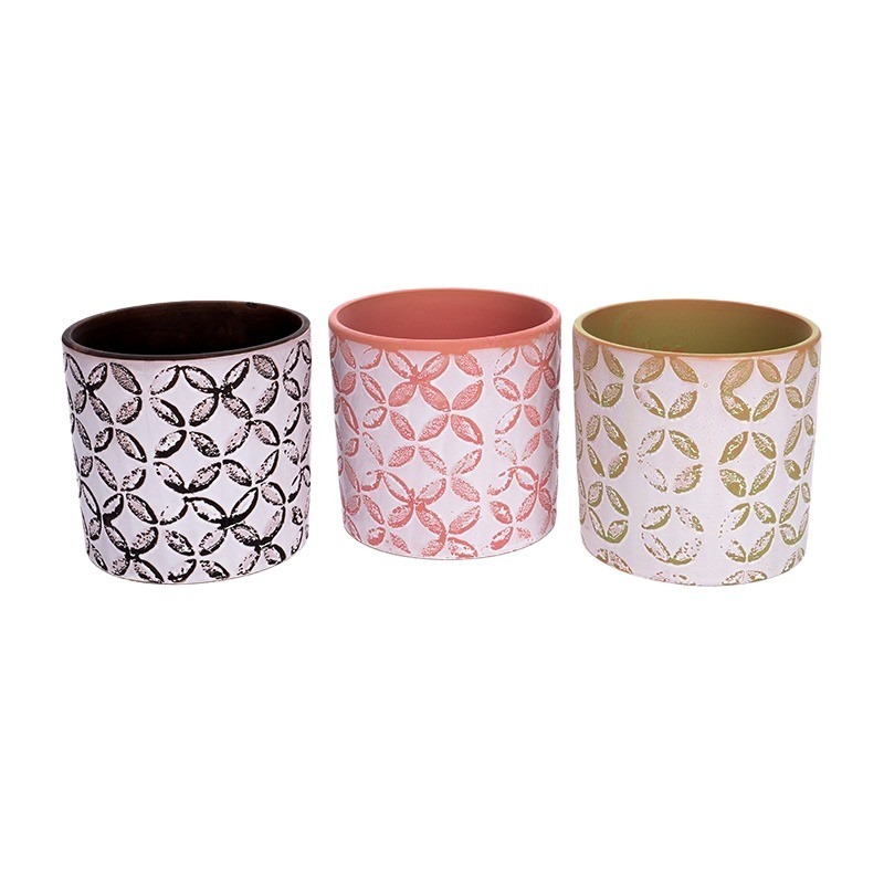 Crown hengerkaspó mix 15cm fehér-barna/rózsaszín/zöld