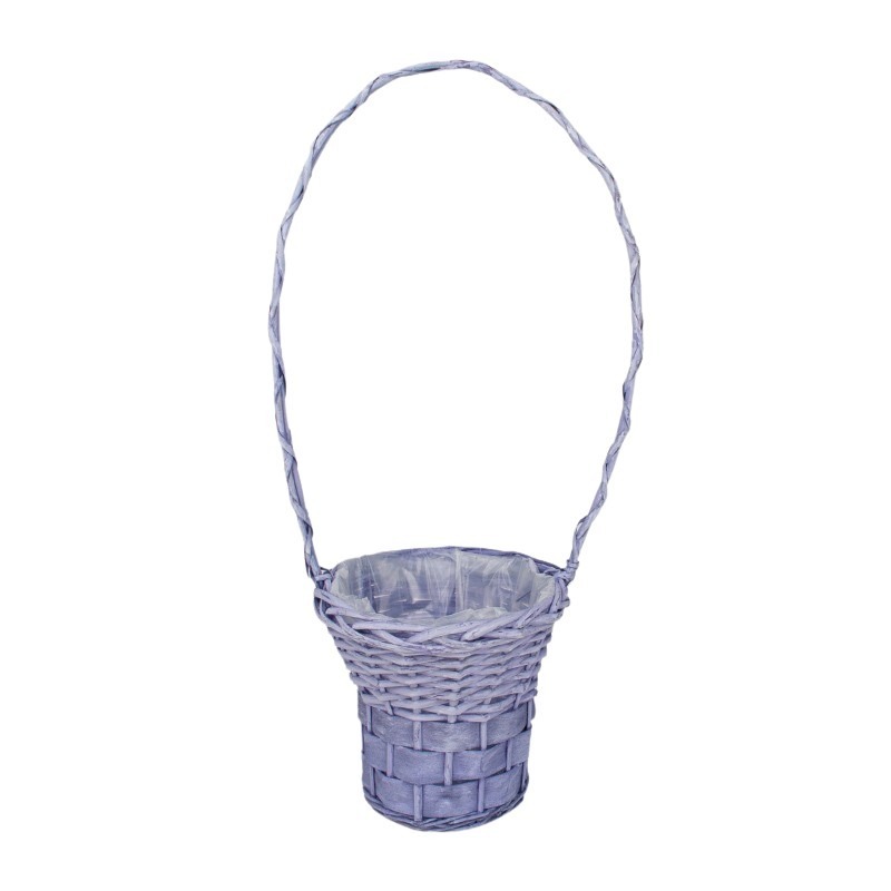 fonott füles kosár lila 21,5x20/60cm