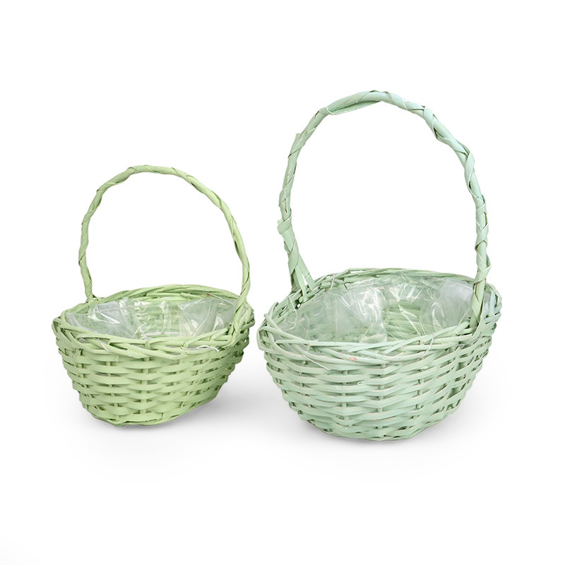 ov&aacute;lis has&iacute;tott fa f&uuml;les kos&aacute;r z&ouml;ld 29,5x24,5x12,5/32,5cm S/2