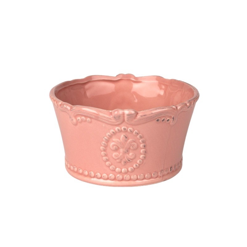 Bourbon kerámia tál rózsaszín 20x11cm