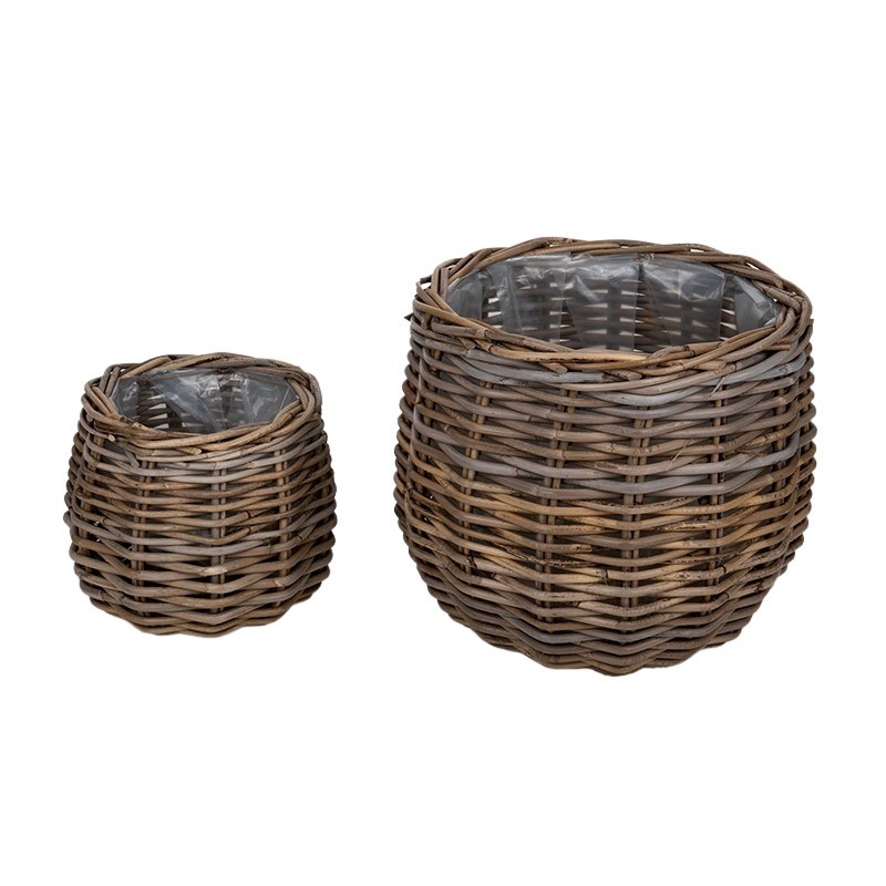 rattan csupor kaspó szett 38x33cm S/2