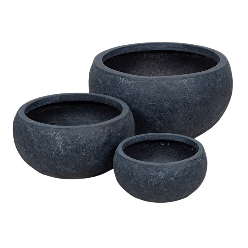 Alberta Greta kompozit ültetőtál grafit 31x15,1-56x28cm S3