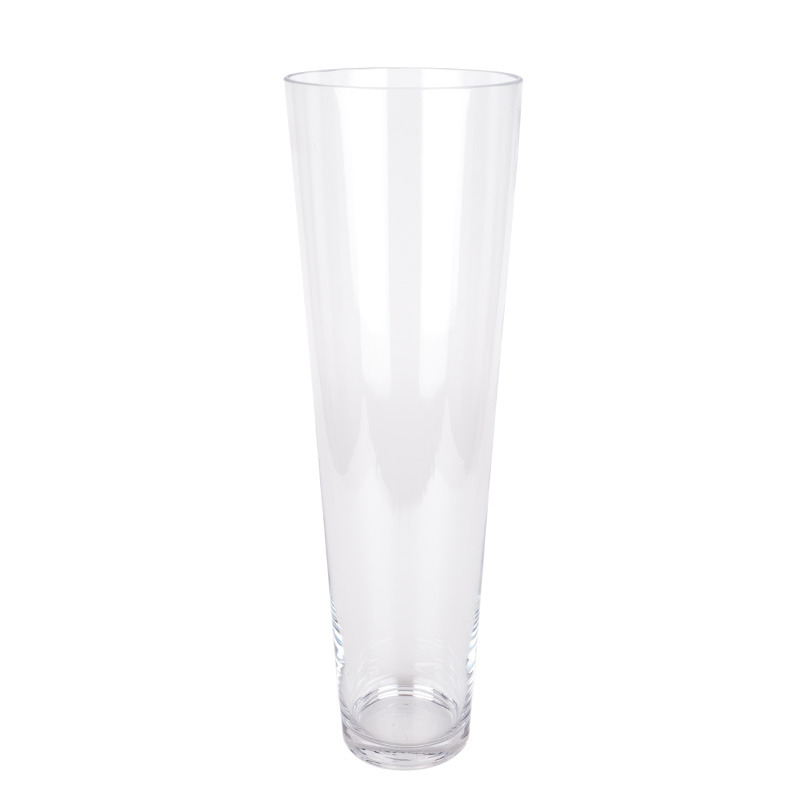 kónikus üveg váza 19x70cm