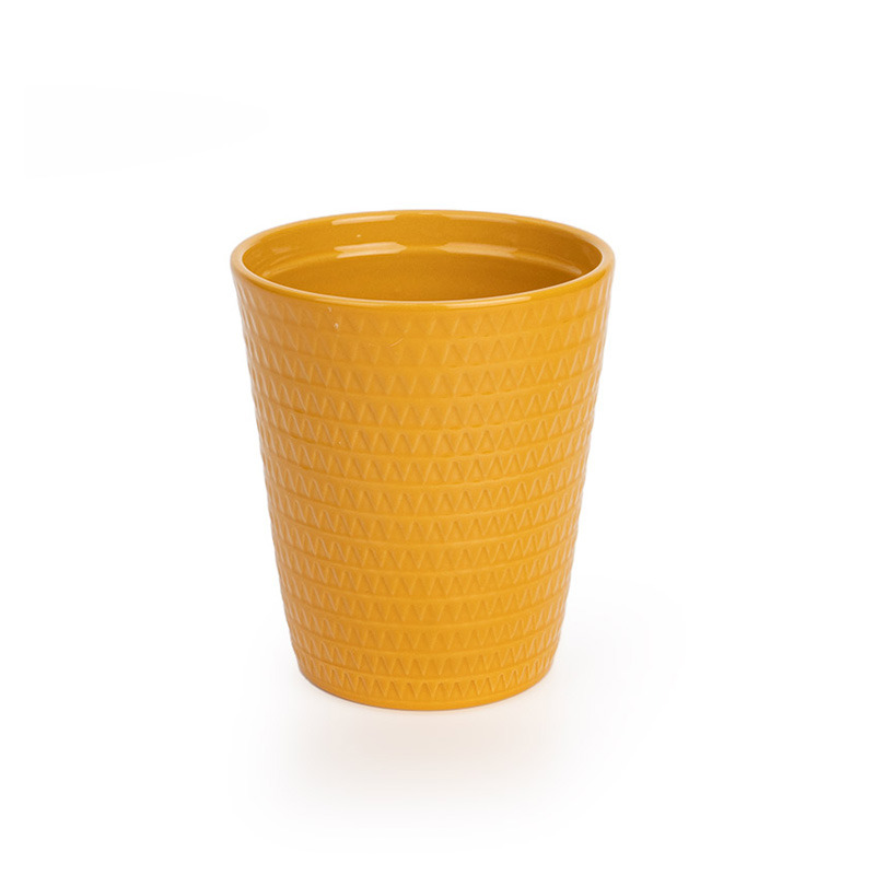 Abyss orchidea váza okkersárga 13,5x16cm